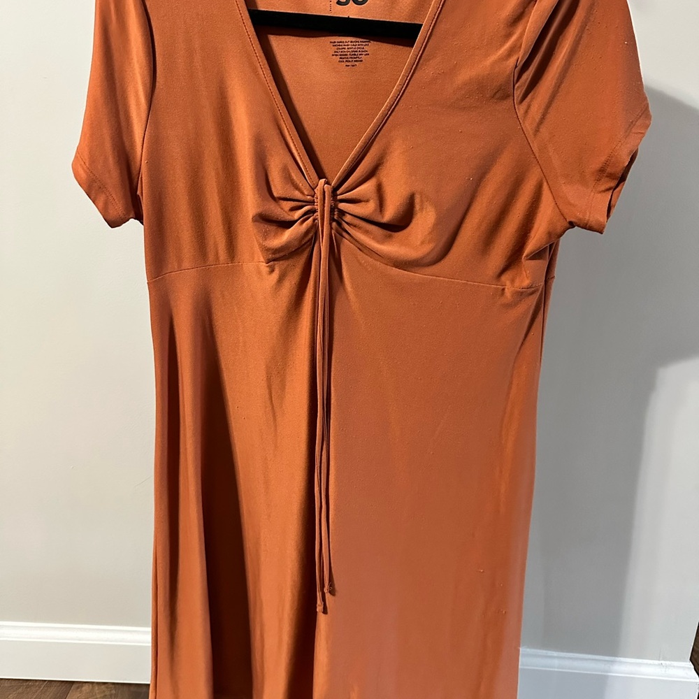 SO Women's Mini Dress in Rust Orange